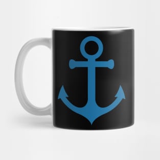 Blue Simple Anchor, Maritime Mug